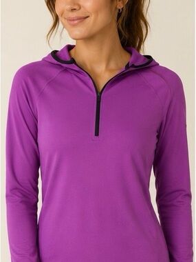 Nike Purple Half-Zip Hoodie with Black Trim